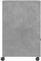 vidaXL - Printerkastje - met - wielen - 60x48x74 - cm - betongrijs