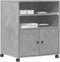 vidaXL - Printerkastje - met - wielen - 60x48x74 - cm - betongrijs