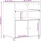 vidaXL - Printerkastje - met - wielen - 60x48x74 - cm - bruin - eikenkleurig