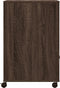 vidaXL - Printerkastje - met - wielen - 60x48x74 - cm - bruin - eikenkleurig