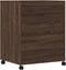 vidaXL - Printerkastje - met - wielen - 60x48x74 - cm - bruin - eikenkleurig