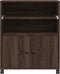 vidaXL - Printerkastje - met - wielen - 60x48x74 - cm - bruin - eikenkleurig