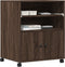 vidaXL - Printerkastje - met - wielen - 60x48x74 - cm - bruin - eikenkleurig