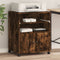 vidaXL - Printerkastje - met - wielen - 60x48x74 - cm - gerookt - eikenkleurig