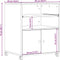 vidaXL - Printerkastje - met - wielen - 60x48x74 - cm - gerookt - eikenkleurig