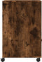 vidaXL - Printerkastje - met - wielen - 60x48x74 - cm - gerookt - eikenkleurig