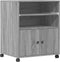vidaXL - Printerkastje - met - wielen - 60x48x74 - cm - grijs - sonoma - eikenkleur