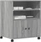 vidaXL - Printerkastje - met - wielen - 60x48x74 - cm - grijs - sonoma - eikenkleur