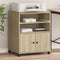 vidaXL - Printerkastje - met - wielen - 60x48x74 - cm - sonoma - eikenkleurig