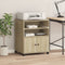 vidaXL - Printerkastje - met - wielen - 60x48x74 - cm - sonoma - eikenkleurig