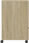 vidaXL - Printerkastje - met - wielen - 60x48x74 - cm - sonoma - eikenkleurig