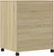 vidaXL - Printerkastje - met - wielen - 60x48x74 - cm - sonoma - eikenkleurig
