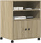 vidaXL - Printerkastje - met - wielen - 60x48x74 - cm - sonoma - eikenkleurig