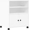 vidaXL - Printerkastje - met - wielen - 60x48x74 - cm - wit