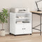 vidaXL - Printerkastje - met - wielen - 60x48x74 - cm - wit