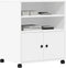vidaXL - Printerkastje - met - wielen - 60x48x74 - cm - wit