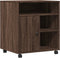vidaXL - Printerkastje - met - wielen - 60x50x67 - cm - bruin - eikenkleurig
