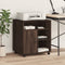 vidaXL - Printerkastje - met - wielen - 60x50x67 - cm - bruin - eikenkleurig