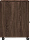 vidaXL - Printerkastje - met - wielen - 60x50x67 - cm - bruin - eikenkleurig