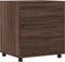 vidaXL - Printerkastje - met - wielen - 60x50x67 - cm - bruin - eikenkleurig