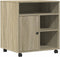 vidaXL - Printerkastje - met - wielen - 60x50x67 - cm - sonoma - eikenkleurig