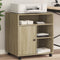 vidaXL - Printerkastje - met - wielen - 60x50x67 - cm - sonoma - eikenkleurig