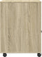 vidaXL - Printerkastje - met - wielen - 60x50x67 - cm - sonoma - eikenkleurig