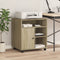vidaXL - Printerkastje - met - wielen - 60x50x67 - cm - sonoma - eikenkleurig