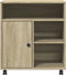 vidaXL - Printerkastje - met - wielen - 60x50x67 - cm - sonoma - eikenkleurig