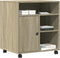 vidaXL - Printerkastje - met - wielen - 60x50x67 - cm - sonoma - eikenkleurig