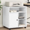 vidaXL - Printerkastje - met - wielen - 60x50x67 - cm - wit
