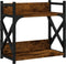 vidaXL - Printerstandaard - 2-laags - 40x20x40 - cm - bewerkt - hout - gerookt - eiken