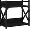 vidaXL - Printerstandaard - 2-laags - 40x20x40 - cm - bewerkt - hout - zwart