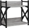 vidaXL - Printerstandaard - 2-laags - 40x20x40 - cm - bewerkt - hout - grijs - sonoma
