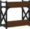 vidaXL - Printerstandaard - 2-laags - 40x20x40 - cm - bewerkt - hout - bruineiken