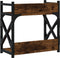 vidaXL - Printerstandaard - 2-laags - 40x20x40 - cm - bewerkt - hout - gerookt - eiken