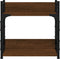 vidaXL - Printerstandaard - 2-laags - 40x20x40 - cm - bewerkt - hout - bruineiken