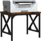 vidaXL - Printerstandaard - 40x30x31 - cm - bewerkt - hout - gerookt - eikenkleurig