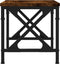 vidaXL - Printerstandaard - 40x30x31 - cm - bewerkt - hout - gerookt - eikenkleurig