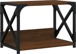vidaXL - Printerstandaard - 44x26x31,5 - cm - bewerkt - hout - bruin - eikenkleur