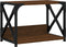 vidaXL - Printerstandaard - 44x26x31,5 - cm - bewerkt - hout - bruin - eikenkleur