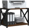 vidaXL - Printerstandaard - 44x26x31,5 - cm - bewerkt - hout - bruin - eikenkleur