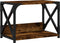 vidaXL - Printerstandaard - 44x26x31,5 - cm - bewerkt - hout - gerookt - eikenkleur