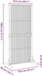 vidaXL - Privacyscherm - 180,5 - cm - massief - acaciahout - voor - binnen/buiten