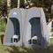 vidaXL - Privacytent - pop-up - waterdich - grijs - en - oranje