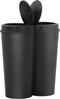 vidaXL - Prullenbak - dubbel - 50 - L - zwart