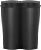 vidaXL - Prullenbak - dubbel - 50 - L - zwart