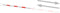 vidaXL - Pylonstangen - inklapbaar - 116-197 - cm - kunststof - 2 - st