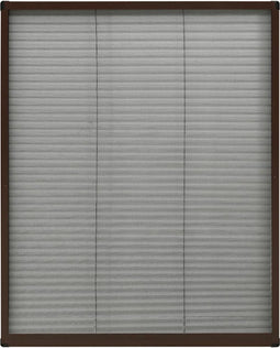 vidaXL - Raamhor - plissé - 80x100 - cm - aluminium - bruin