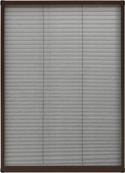 vidaXL - Raamhor - plissé - 80x120 - cm - aluminium - bruin